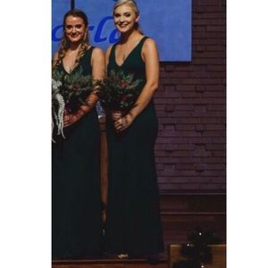 Emerald Bridesmaid Dress V Back